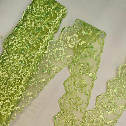ТД00459 Кружево капрон салатовый 322-9 метров 568₽
