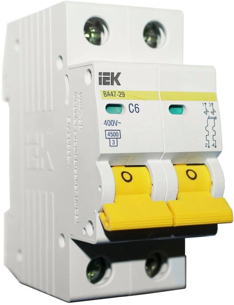 Автоматический выключатель IEK ВА 47-29 (C) электромагнитный 4,5kA 6 А