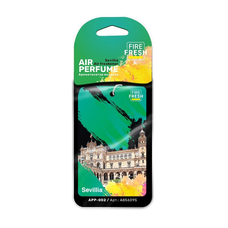 Ароматизатор Fire Fresh APP-002 Sevillia, картонный, подвесной, цитрусовый
