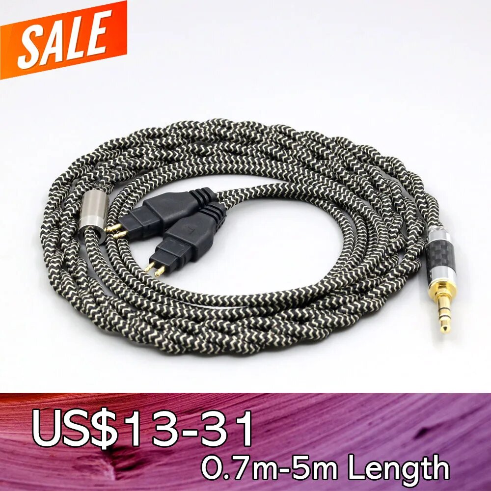 2-жильный кабель 2,8 мм Litz OFC для наушников Sennheiser HD580 HD600 HD650 HDxxx HD660S HD58x HD6xx LN008049