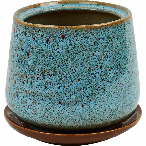 Горшок цветочный Gonchar Скарлет  3 Люкс ø12 h13 v1 2 л керамика голубой