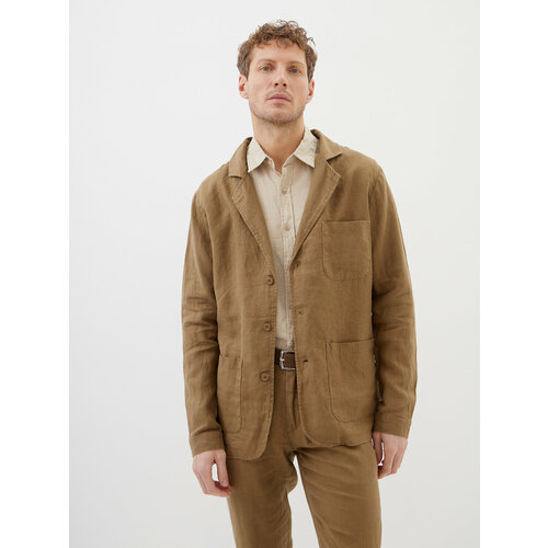 Пиджак MOSSMORE, размер 56, коричневый