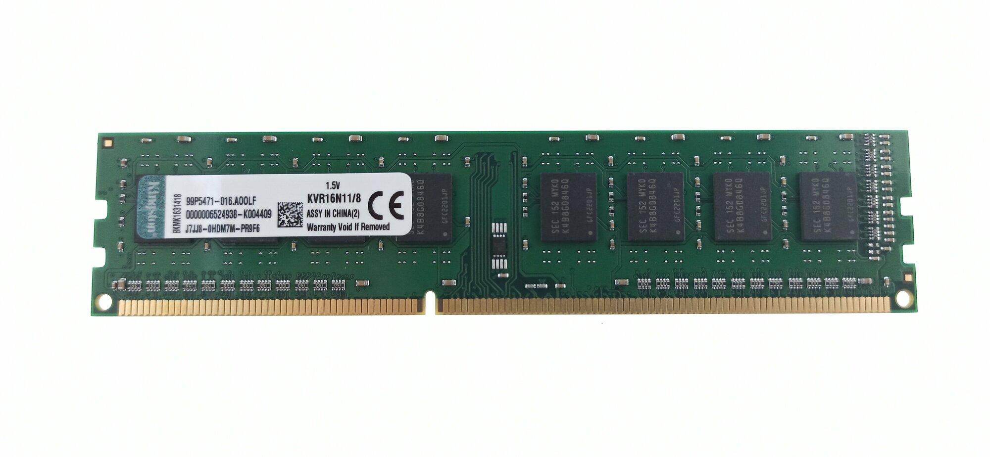 Память оперативная DDR3 8Gb PC12800 1600Mhz Kingston