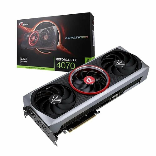 RTX4070 Advanced OC-V 12GB 192-bit GDDR6X DPx3 HDMI 3FAN RTL видеокарта maxsun ms rtx4070 terminator w 12g 12gb 2 9cm fan gddr6x 2475 1920 21000mhz 1 hdmi 3 displayport