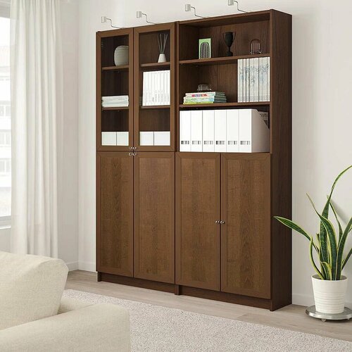 Шкаф стеллаж Стоп Мебель Билли 14 160х30х202 Орех экко 24960₽