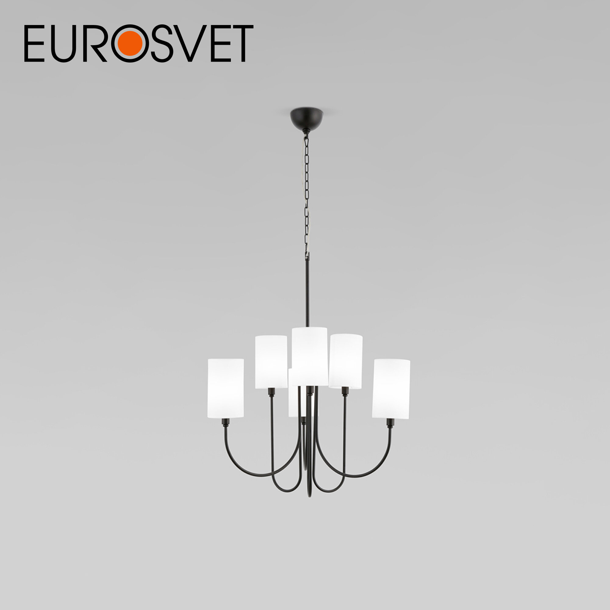 Люстра / Подвесной светильник Eurosvet Abbey 60164/6, 6 ламп, цвет черный