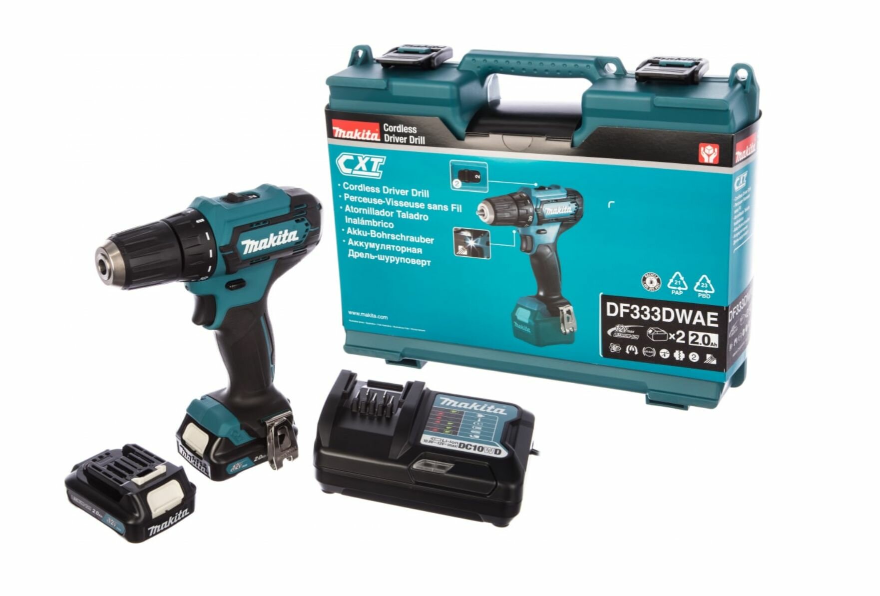 Дрель-шуруповерт Makita CXT DF333DWAE