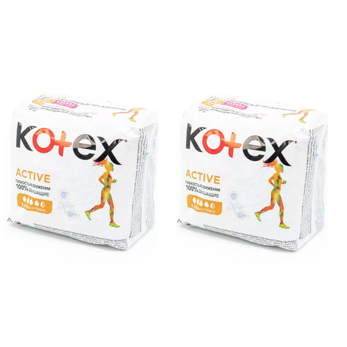 Kotex Прокладки гигиенические Ультра эктив Нормал, 8 шт/уп,2 уп