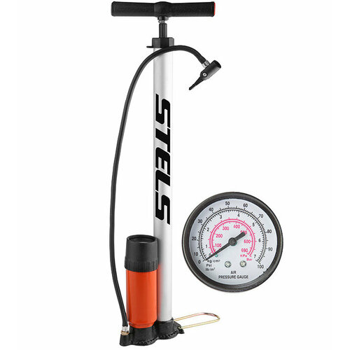 Насос напольный ручной THP-2022A STELS алюминиевый с манометром 1200₽