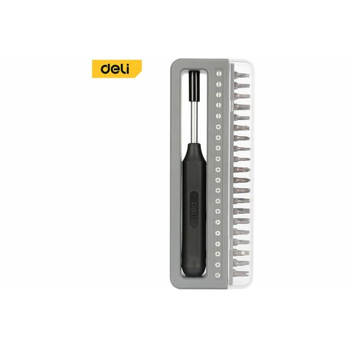Набор прецизионных отверток Deli DL241041 40 бит сталь S2 Cr-V пластиковый кейс 147039 850₽