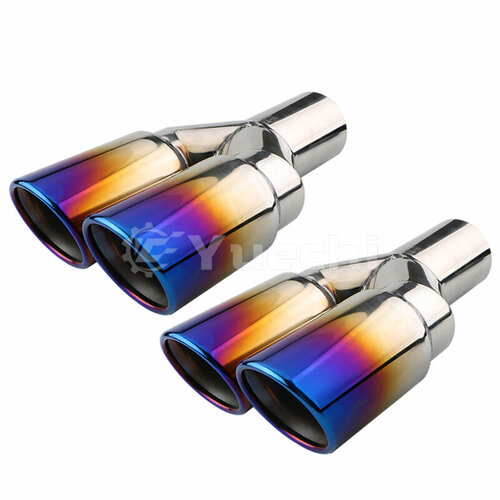 Насадка на выхлопную трубу Универсальный двойной выпуск модифицированный наклонный наконечник из нержавеющей стали арт YC-WH0094 2200₽