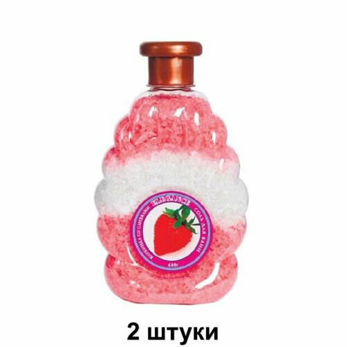 Elegance Соль для ванн Клубника со сливками, 680 г, 2 шт