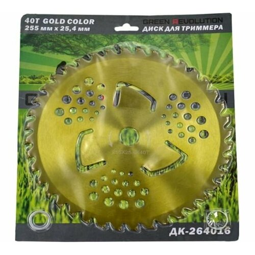 Диск пильный 255x25.4 мм, 40Z для триммеров GREEN REVOLUTION ДК-264016