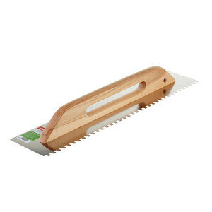 фото Гладилка зубчатая Wenzo 580х130 мм зуб 8х8 мм для клея с деревянной ручкой