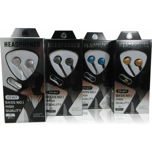 Наушники CY-017 с микрофоном Синие 311₽