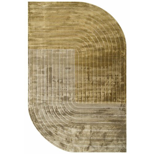 Ковер на пол 2 на 2,9 м в спальню, гостиную, бежевый, оливковый Delight OD5239-O178 фигура