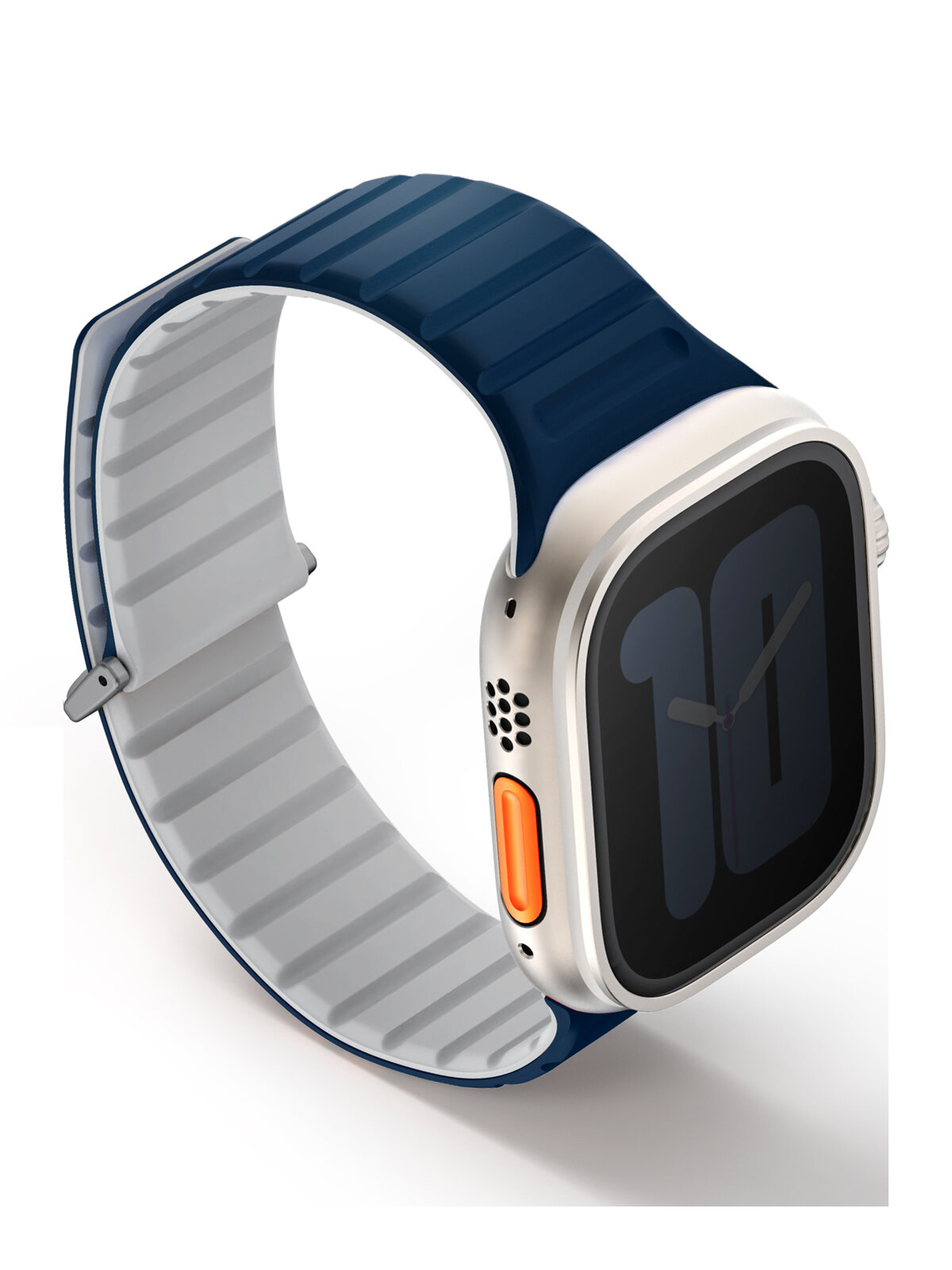Uniq для Apple Watch 49/45/44/42 mm ремешок Revix EVO reversible Magnetic Royal Blue/Chalk