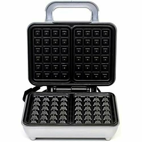 MPM MGO-38 Профессиональная вафельница для 2 толстых бельгийских вафель антипригарные пластины автоматический контроль температуры 1000 Вт 1000 цвет серебристый 1624500₽