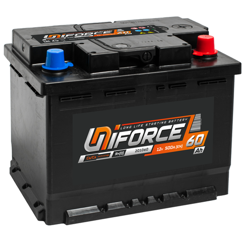 Автомобильный аккумулятор UNIFORCE 60R+ (арт. 201060)