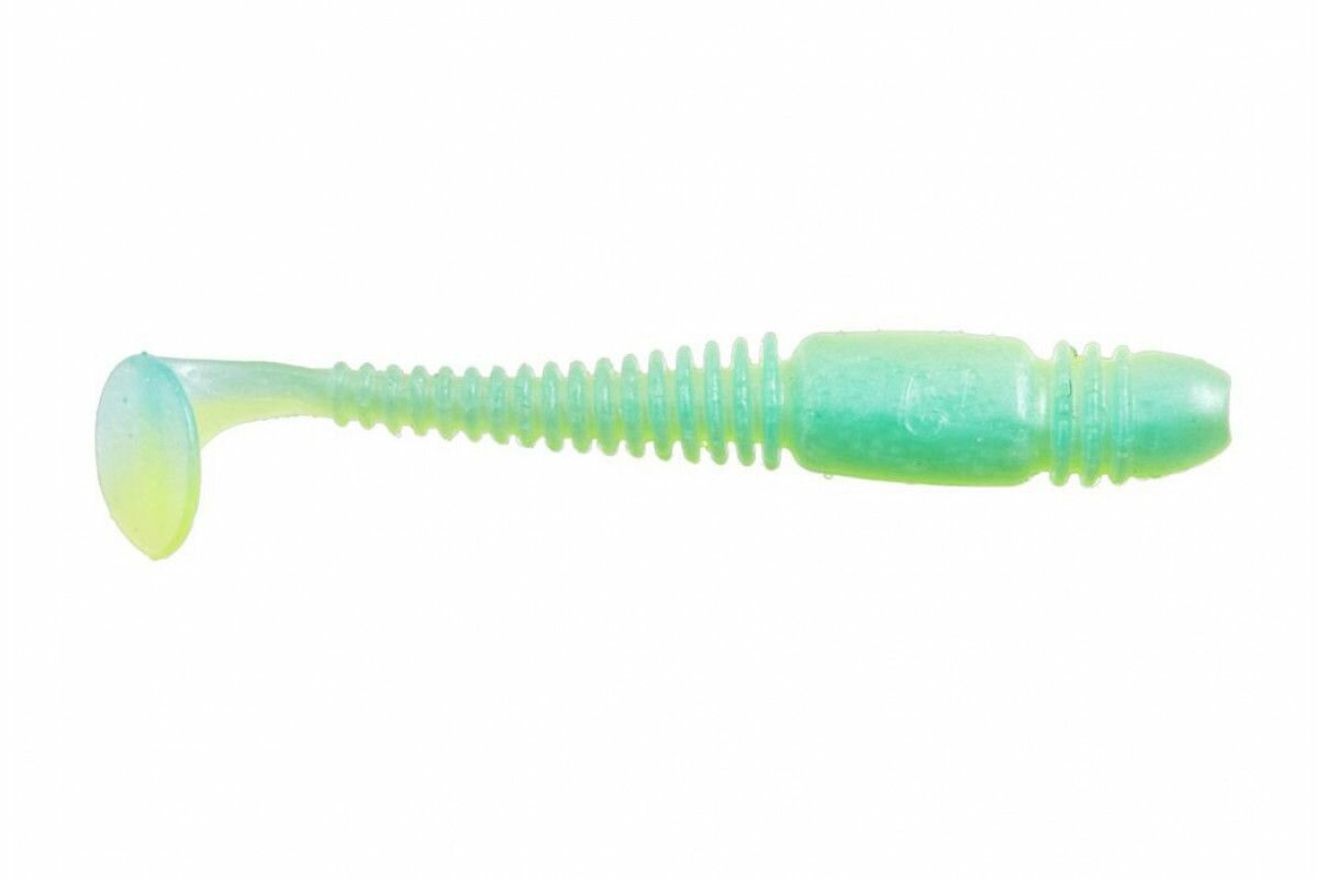 Силиконовая съедобная приманка Lucky John pro series TIOGA 2.9" Ice Chartreuse (7шт,7,37см)