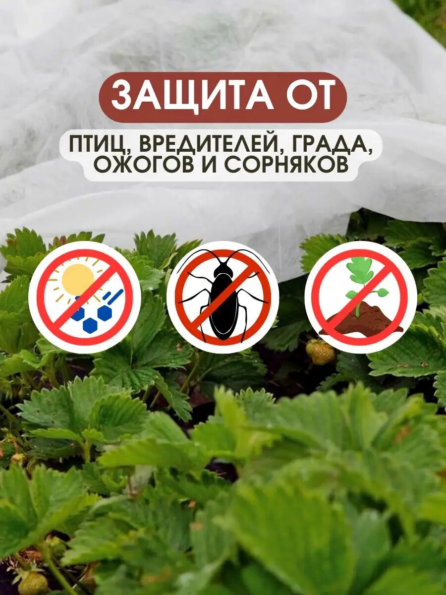 Укрывной материал Агросетка-Юг Спанбонд, 1,6x10м, 30мкм, белый — фото 1