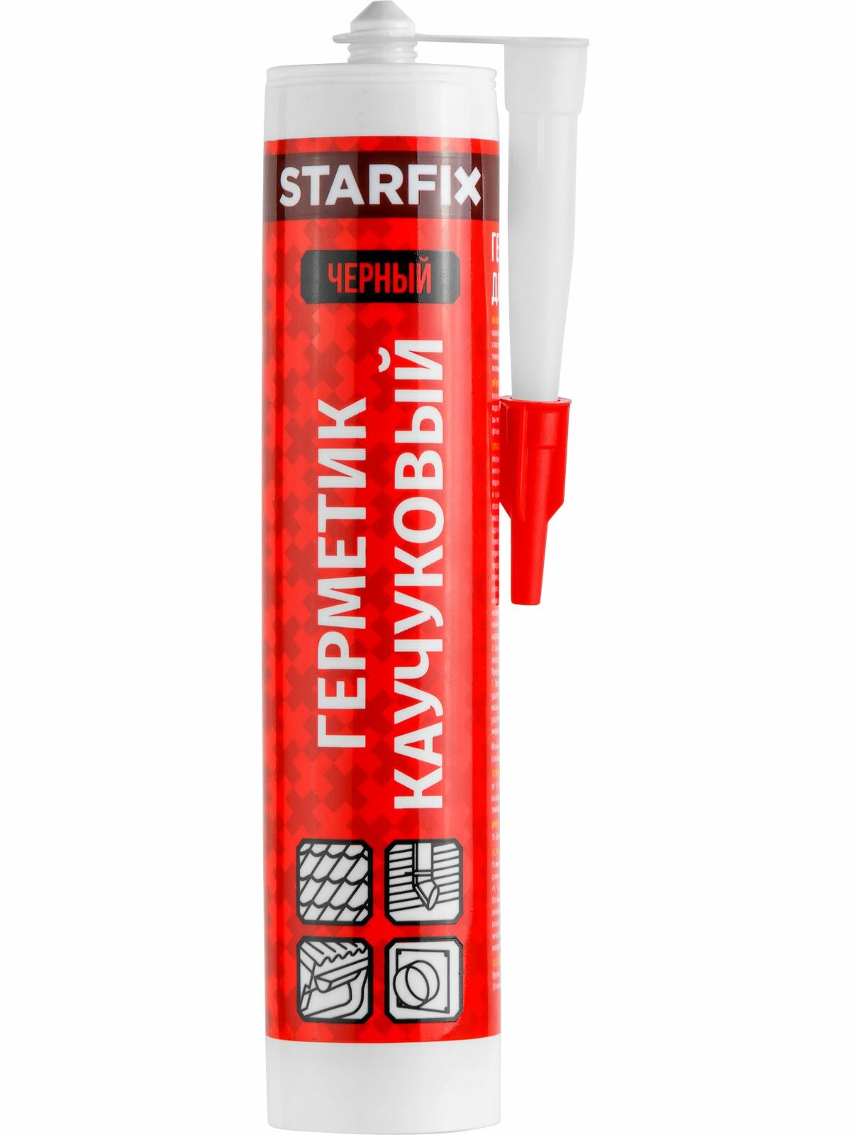 фото Герметик каучуковый для кровли STARFIX 300 мл черный (SM-73025-1)