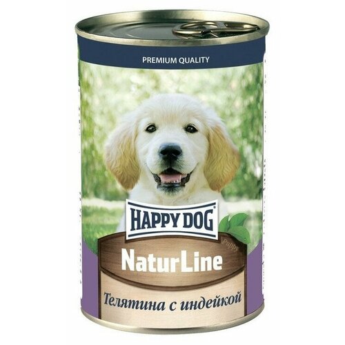 Консервы Happy Dog для щенков с телятиной и индейкой 410г х 12шт