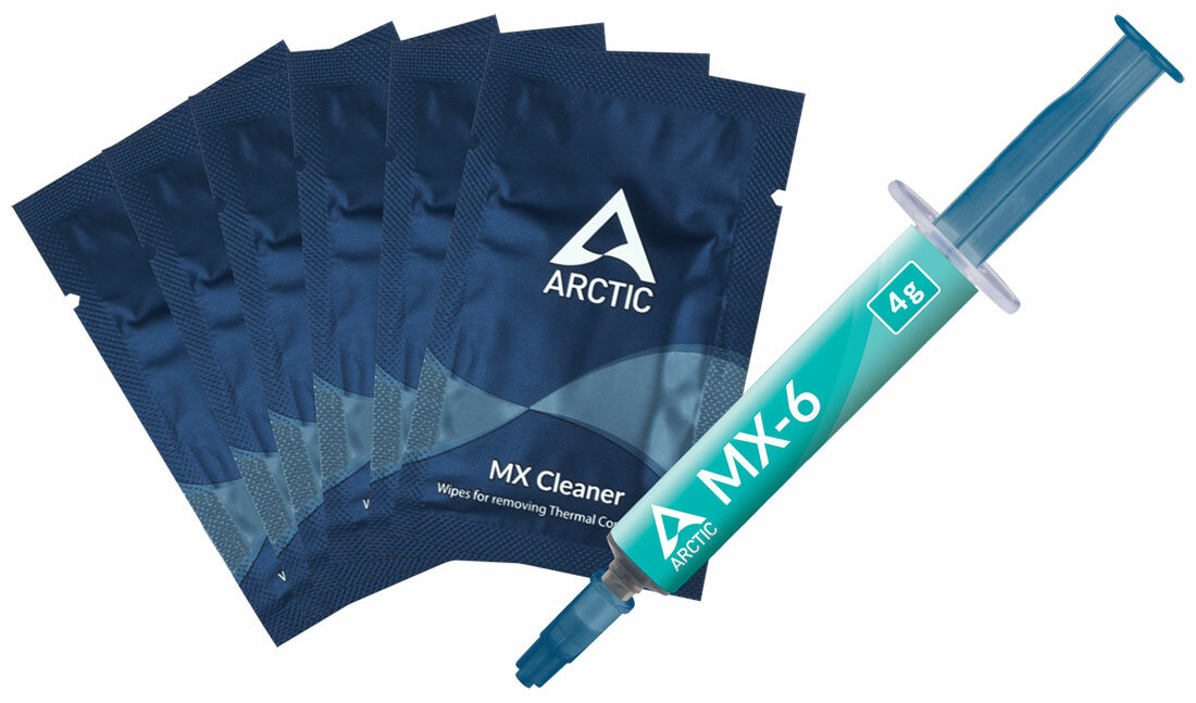 Термопаста Arctic MX-6 Thermal Compound 4-gramm with 6pcs MX Cleaner (ACTCP00084A)