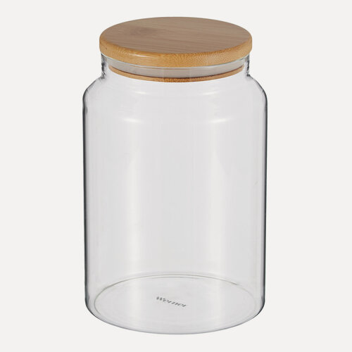 Изображение товара Емкость для хранения продуктов Werner Bambu 51936, 1,2 л, боросиликатное стекло/дерево, прозрачный