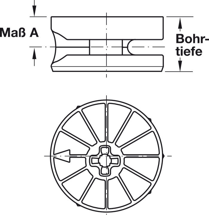 Корпус стяжки Hafele Maxifix оцинкованная PZ D=35мм 262.86.713 — фото 1