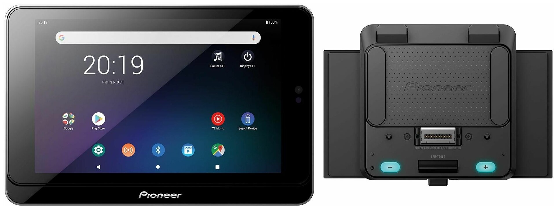Мультимедиа Ресивер Pioneer STH-80BT (Съемный планшет), 2 DIN, 50 Вт х 4, BT, GPS, Android, WI-FI
