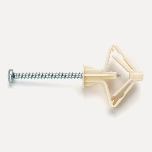 Изображение товара Дюбель для листовых материалов "Бабочка" европартнер PLA 9 х 50 мм, с шурупом 4 х 60 мм, упаковка 20 шт