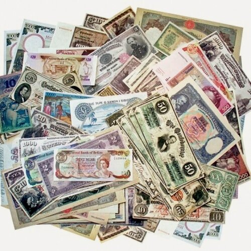 Изображение товара 200 иностранных банкнот, сувенирные копии по минимальной цене, банкноты и купюры редкие коллекционные