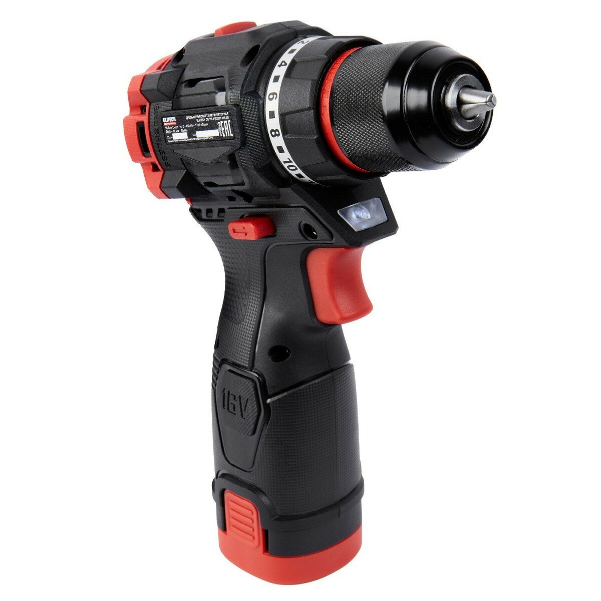 Дрель-шуруповерт аккумуляторная ELITECH CD 16L2 (E2201.039.01) HD — фото 1