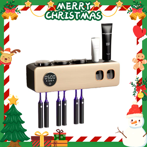 5 В 1 Держатель для зубной щетки ультрафиолетовая стерилизация подвеска на присоске бежевый 6299₽