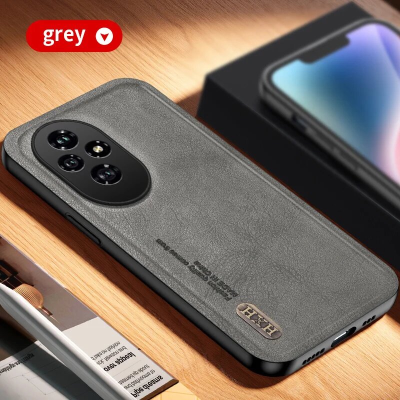 Чехол-накладка для Honor 200, противоударный Магнитный чехол из искусственной кожи для Honor 200, серый, For Honor 200