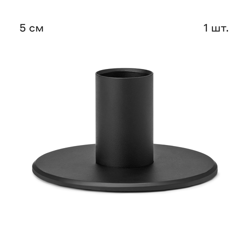 Подсвечник Pragma Stato 5 см цельнометаллический черный 1190₽