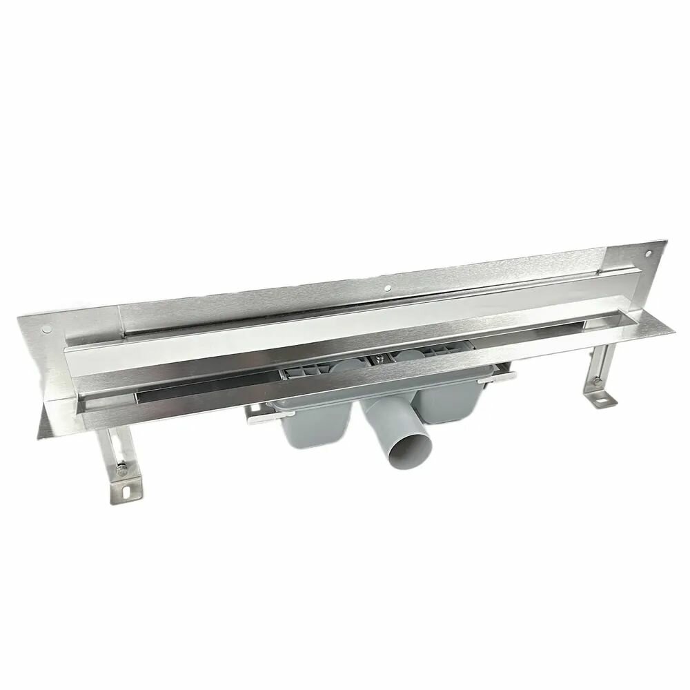 Душевой трап (лоток) 600х60 для монтажа в стену с сухим и гидрозатвором BAD816002 Profi