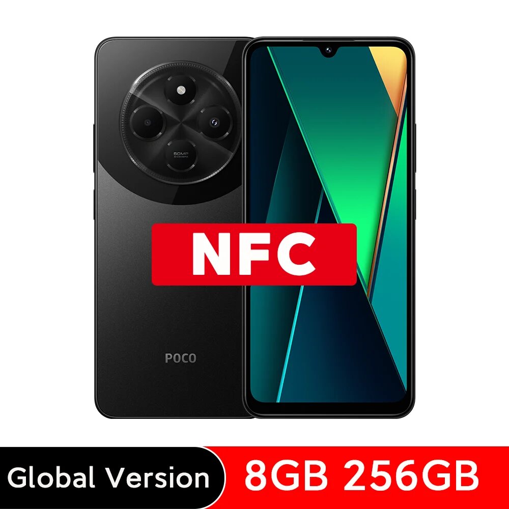 Смартфон Poco C75, 8/256ГБ, global, Official Standard, Poco, C75, Смартфон, Черный, 8ГБ, 256ГБ, global, Новый, 01.07.2024