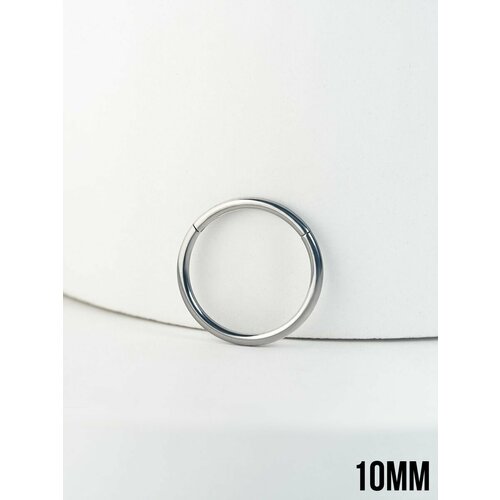 Пирсинг в бровь Implant Grade, размер 10 мм, 1 шт., серебристый