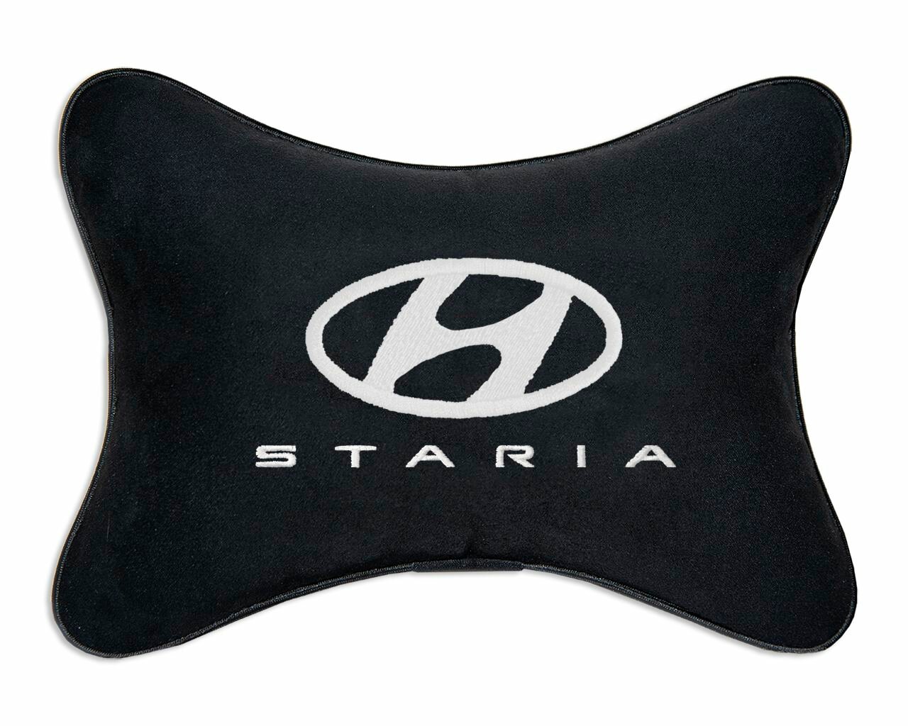 Подушка автомобильная на подголовник черная алькантара HYUNDAI Staria