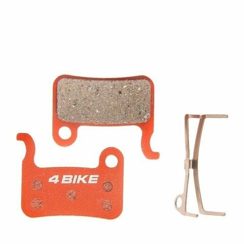Колодки для дисковых тормозов 4BIKE AD 0104 OR в блистере, компаунд Organic для •Shimano: XTR BR-(M965/M966/M975/M975P); Deore XT BR-(M765/M775/M776); SLX BR-M665; Deore BR-(M535/M595/M596); Saint BR-M800; Hone BR-M601; Deore LX BR-(M585/T605/T665); Alfin