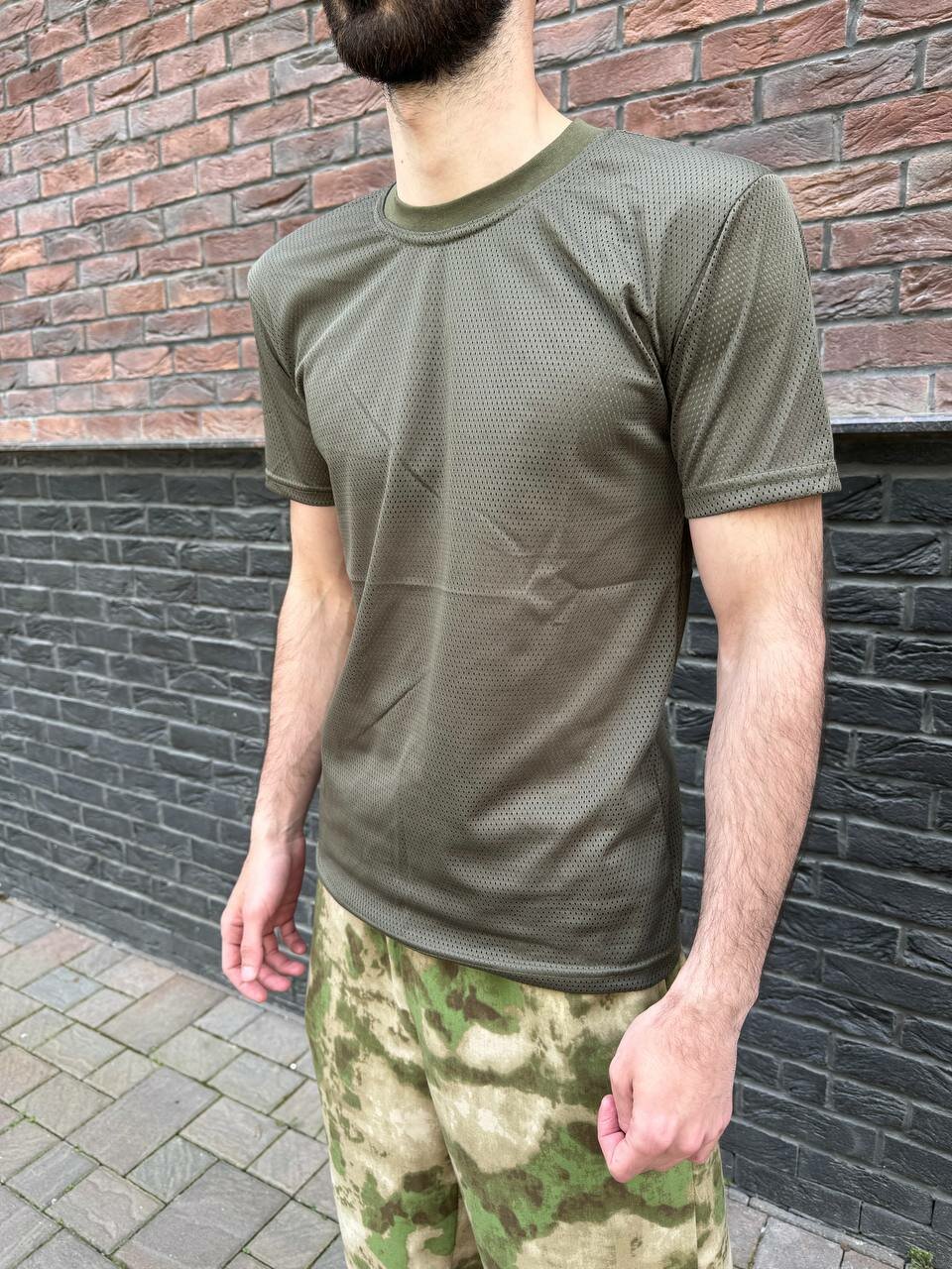 Футболка спортивная ГОРЕЦ, размер S, олива — фото 1