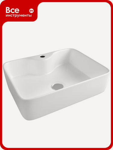 Изображение товара Раковина Teymi Helmi S 48 накладная с полочкой под смеситель, белая T50310 ЦБ-00266996