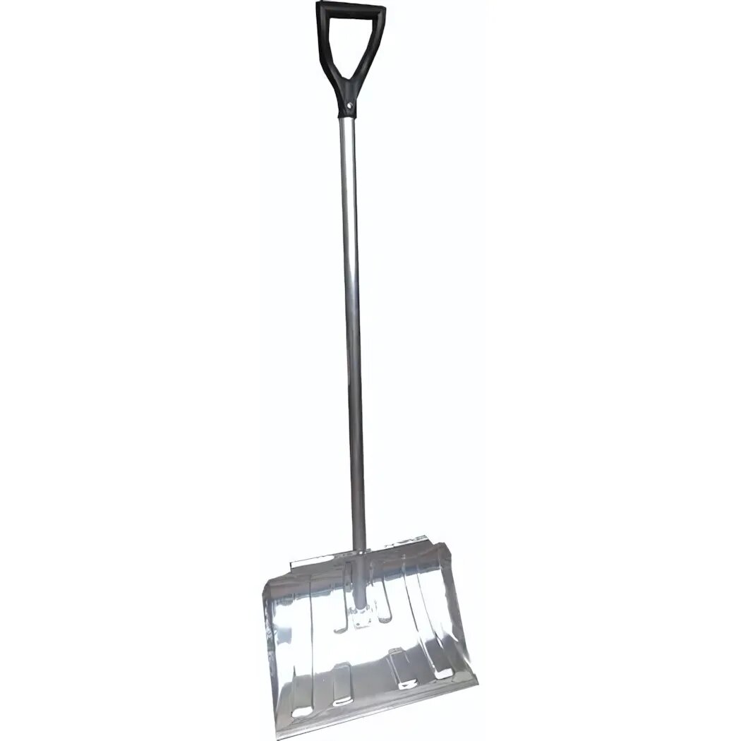Лопата снеговая оцинкованная 500х430мм с алюминиевым черенком и V-ручкой d=32