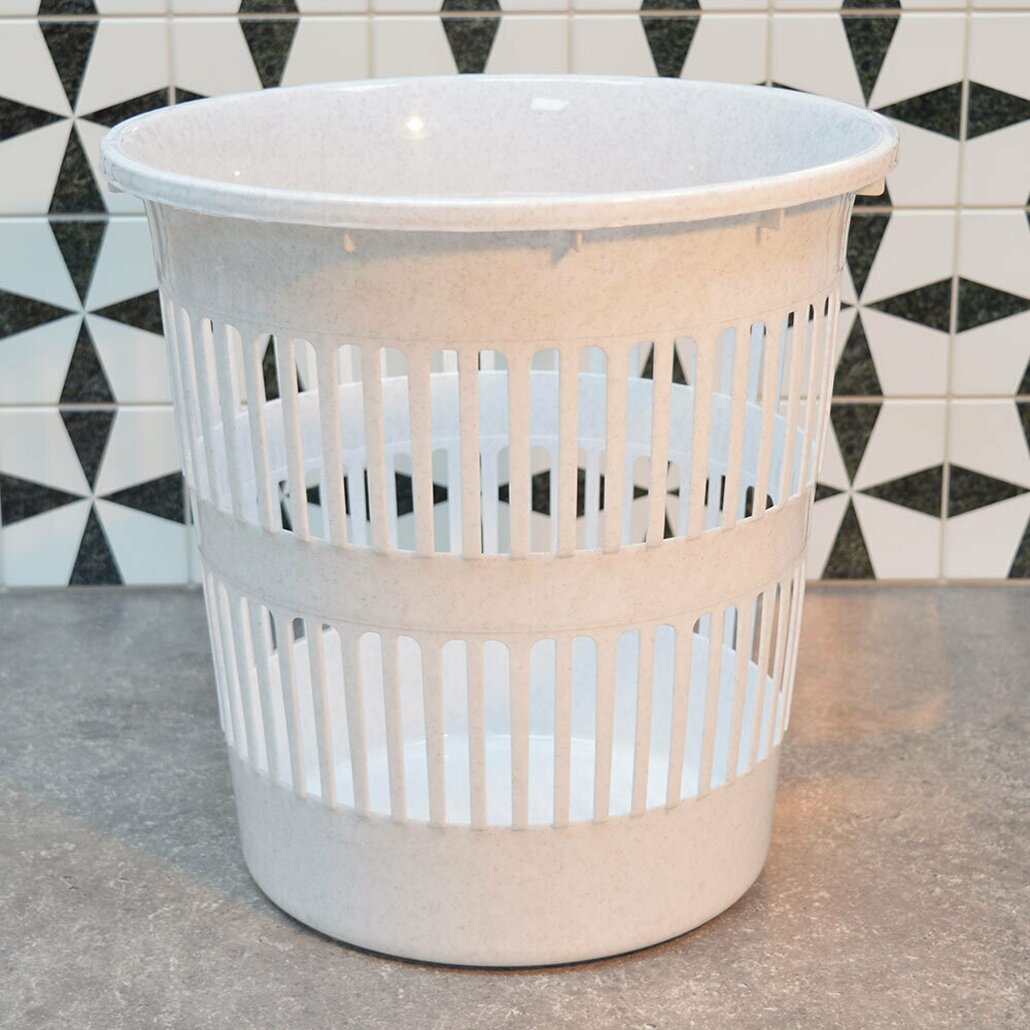 Корзина для мусора пластиковая 11л цвет мрамор прочная и удобная