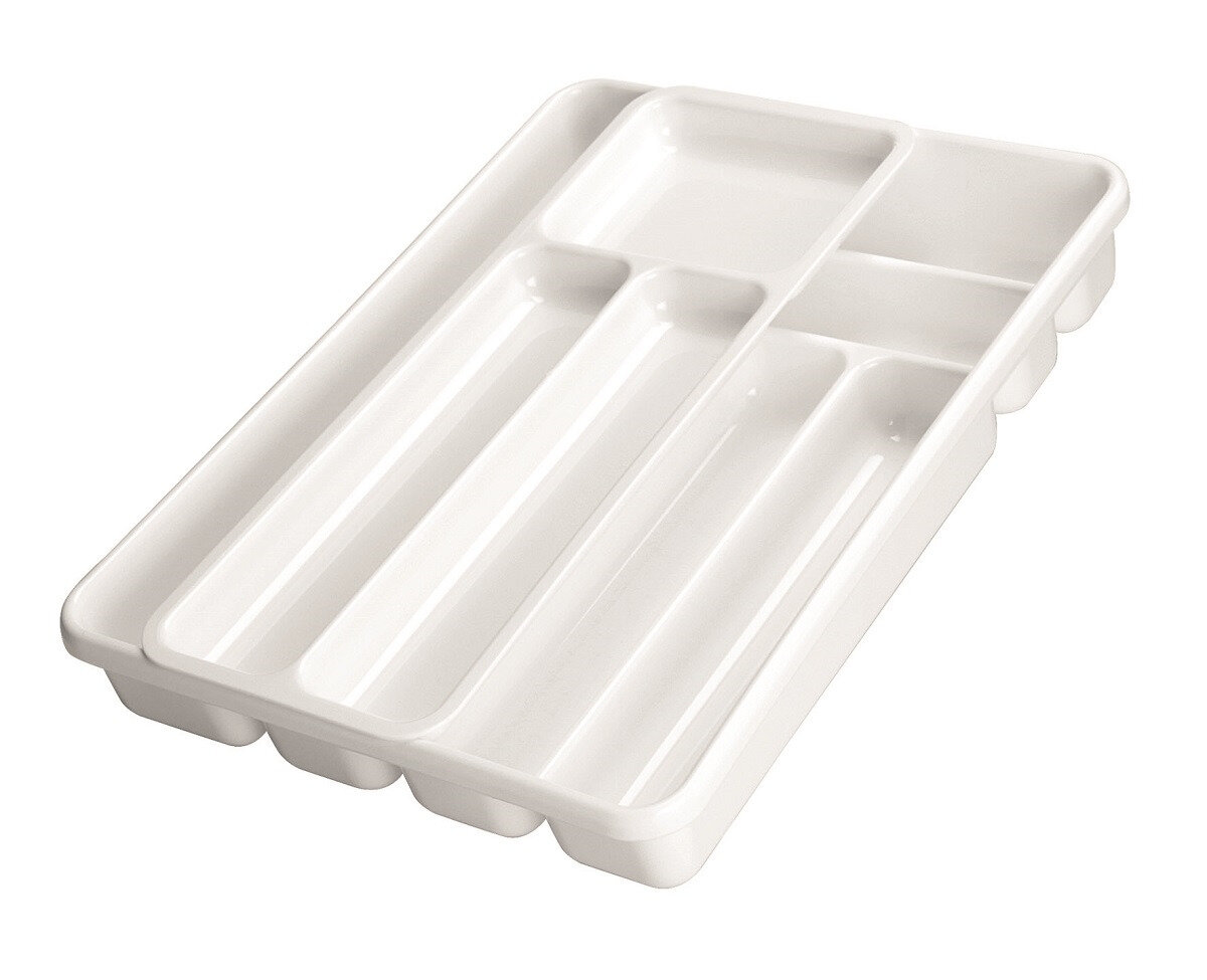 Лоток для столовых приборов Cosmoplast 9 ти местный  40х30х6 5 см  пластик  цвет  белый