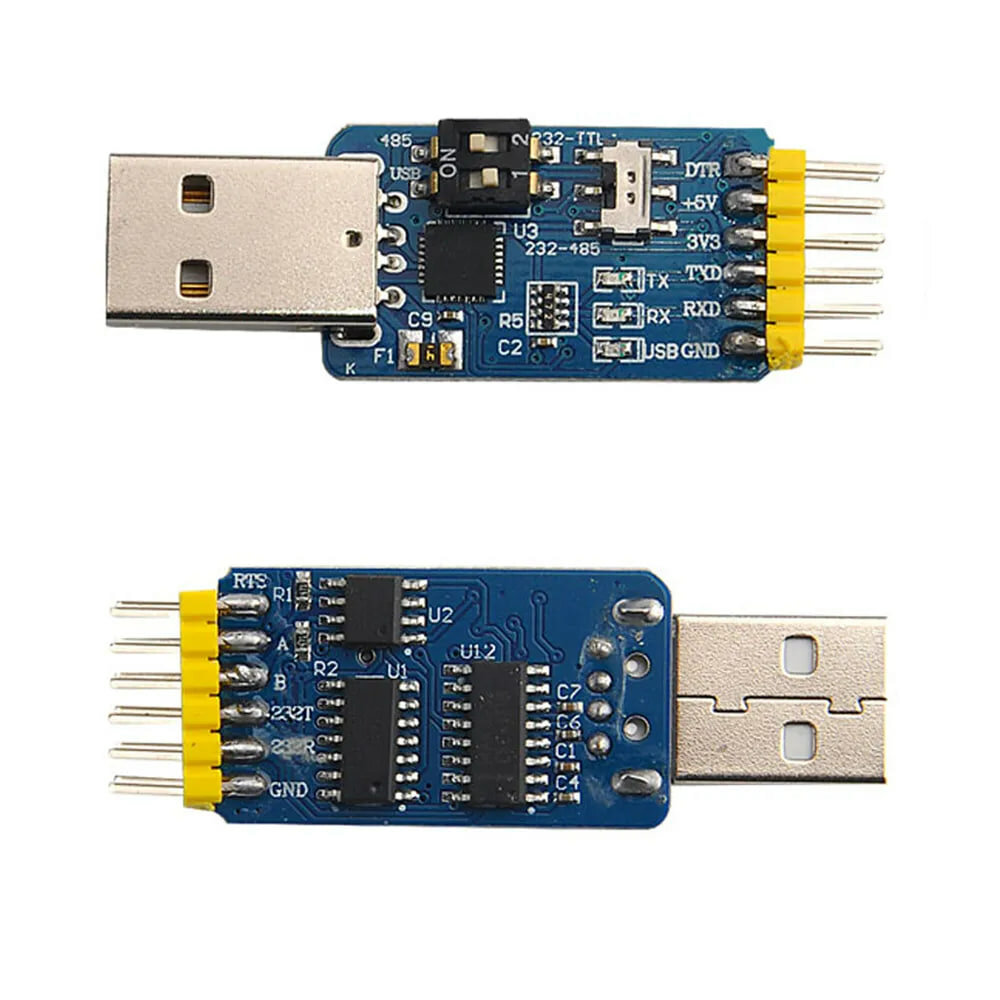 Многофункциональный USB UART модуль 6-в-1 CP2102 (USB → TTL / RS232 / RS485, 3.3В / 5В) — фото 1