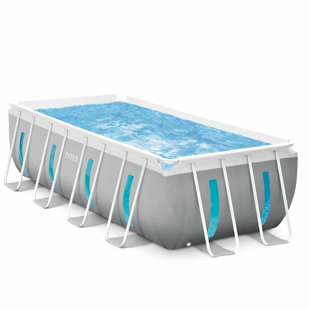 Каркасный бассейн 400 x 200 x 122 см с окнами Prism Clearviev Rectangular Pool Intex 26770
