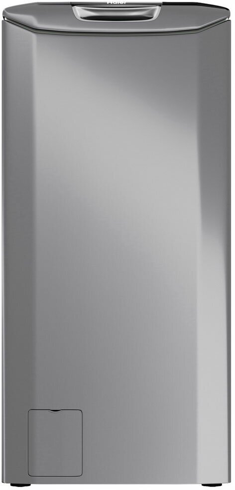 Картинки Узкая стиральная машина Haier RTXS G584TMHR-07, инверторная, вертикальная загрузка 8 кг, 1400 об/мин, серебро